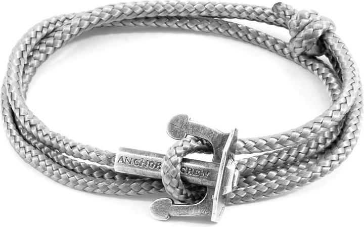 Image du produit Anchor & Crew Bracelet Ancre Union Argent Et Corde Grise Classique (Solide .925 en argent sterling)