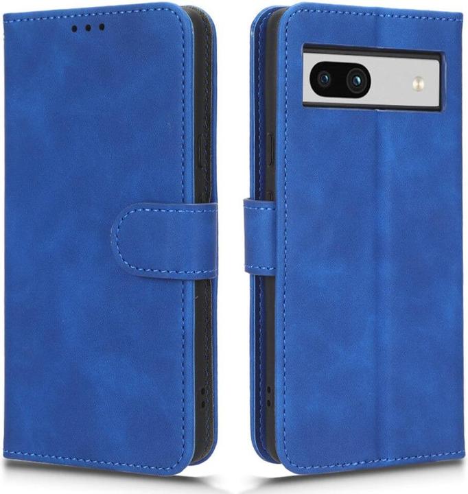 Cover-Discount Google Pixel 7a - Leder Etui Hülle blau (Google Pixel 7a)