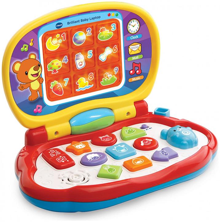 Actual product image VTech 191203 Baby My First Laptop me 40 Phrases, Sounds Songs (English Version) 6+ Months (English)