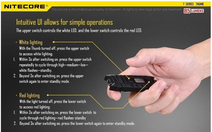 Immagine prodotto Nitecore Pollice (7.40 cm, 85 lm)