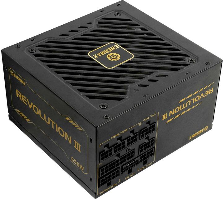 Enermax Power Supply 650W Revolution3 80+ Gold Black FULLMOD (650 W)