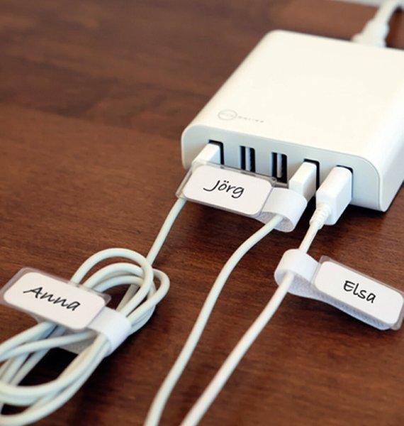 Immagine prodotto Label-the-cable piccolo raccoglitore in velcro con etichetta (Fascette in velcro, 90 mm, 10 pz.)