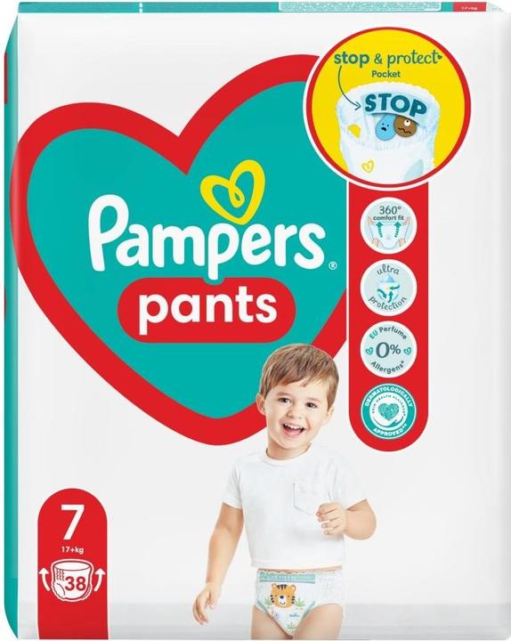 Immagine prodotto Pampers Pantaloni Sauskelnės-Kelnaitės, 7 Dydis, 38 Sauskelnės, 17kg+. (Dimensione 7, 38 Pezzo/i)