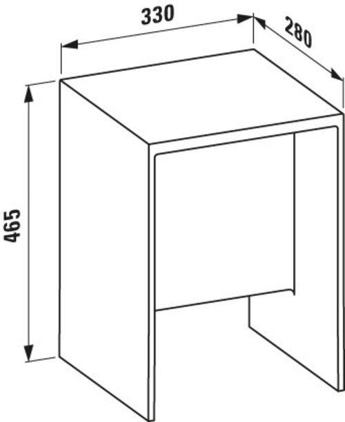 Image du produit Laufen Kartell Max Beam Tabouret, L/P/H : 330/280/465 mm, H3893300