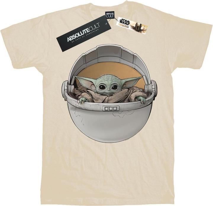 Actual product image Star Wars Womens/Ladies The Mandalorian The Child Basket Cotton Boyfriend T-Shirt (M)