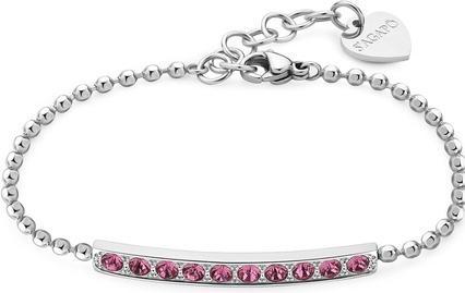 Sagapo S'Agapõ - Dazzly SDZ12 Pink Crystal Dazzly Steel Bracelet (18.50 cm, Edelstahl)
