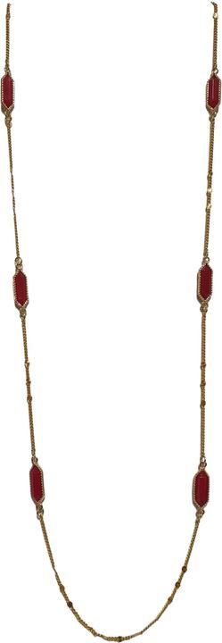 L'Officiel Collana catena oro cristalli rossi