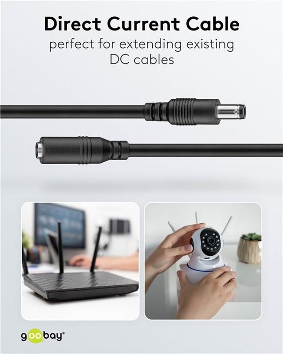 Actual product image Goobay power supply extension cable (10 m)