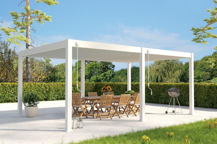Image du produit Weide Pergola Deluxe Plus 4x6m avec toit à lamelles Blanc (400 cm, 600 cm)