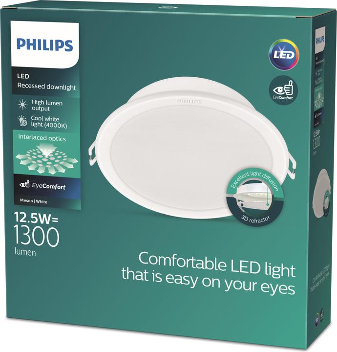 Actual product image Philips RECESSED MESON 125 12.5W 40K WH (1300 lm)