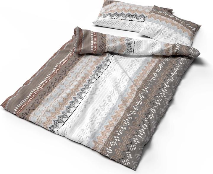 Actual product image Lotus Bettwaren Seersucker bed linen Egona beige (Duvet cover, 240 x 240 cm)