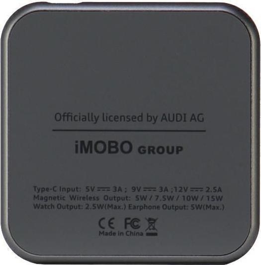 Produktbild Audi składana ład. indukcyjna 3w1 szary/grey Big Logo AU-MWC3IN1-GT/D1-GY (15 W)