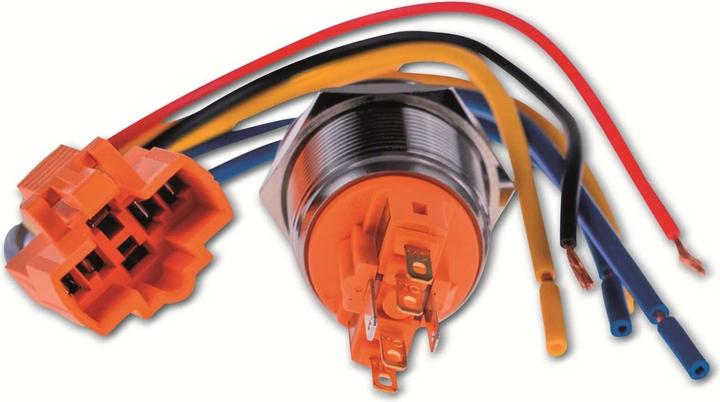 Produktbild Joy-it BUTTON22B-M-GR Tastschalter 250 V/AC 7 A 1 x Ein/(Aus) IK10, IP67 tastend 1 St.
