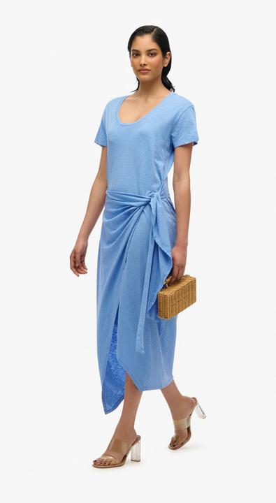 Actual product image Superdry SLUB MIDI WRAP DRESS Dames Jurk (10)