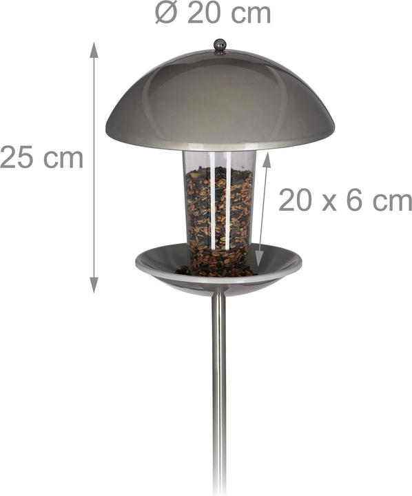 Actual product image Relaxdays Bird Feeder on a Pole