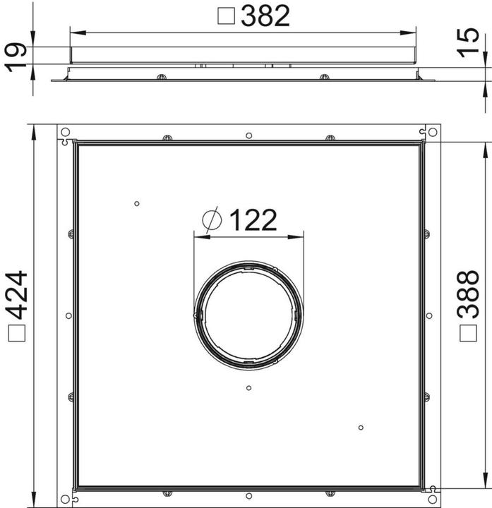 Actual product image OBO Bettermann OBO RKF3 V3 15 frame cassette for tube 383x383x15