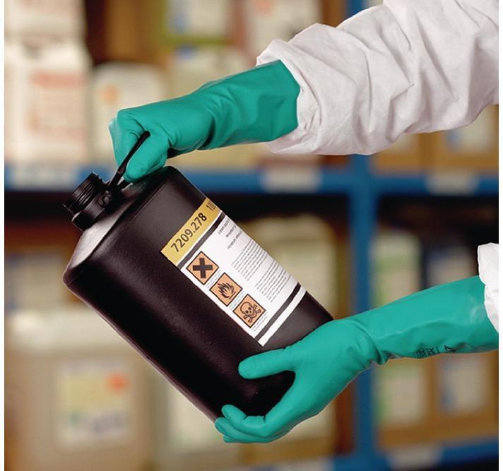 Actual product image Ansell Chemical gloves AlphaTec Sol-Vex 37-675 size 7 green EN 388, EN 374, EN 1149 PPE category III (7)