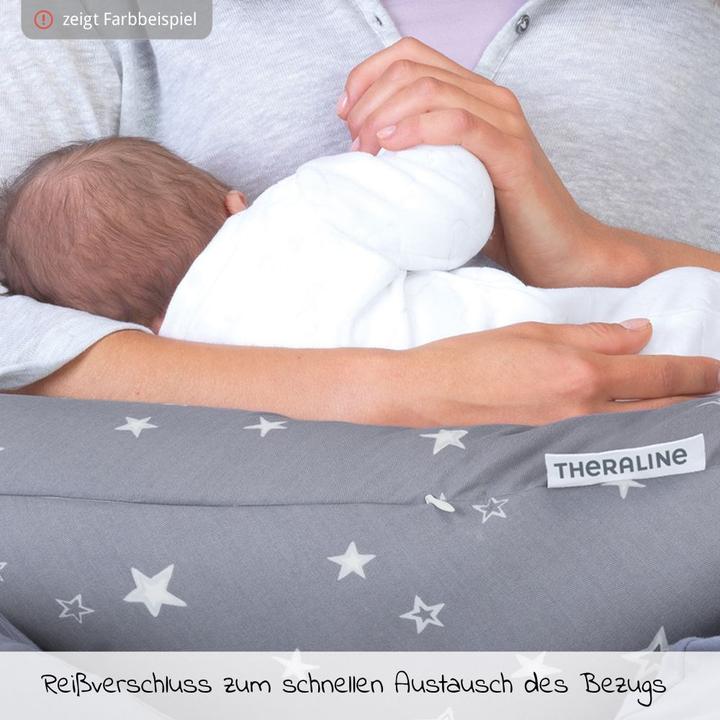 Actual product image Theraline Nursing pillow "The Original" with polyester hollow fibre filling incl. cover 190 cm (190 cm)