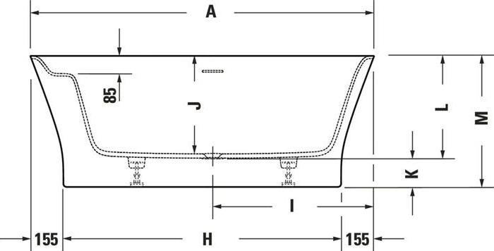 Immagine prodotto Duravit Vasca da bagno CAPE COD 1900x900 1 RS Angolo destro bianco (205 l, 190 cm, 90 cm)