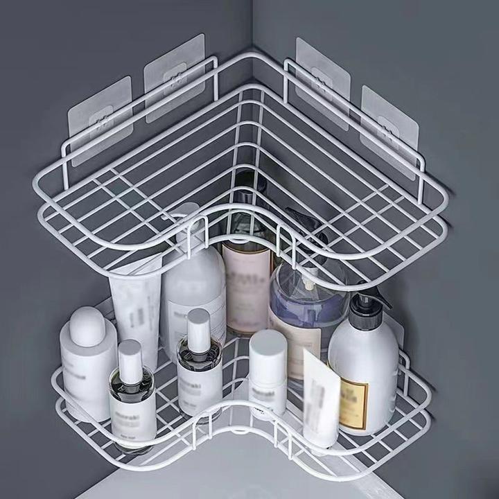 Actual product image König Design Shower shelf without drilling Corner shelf Bath shelf Shower shelf basket Self-adhesive