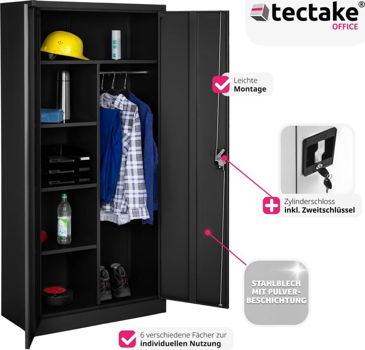 Actual product image tectake Filing cabinet (180 x 80 x 40 cm)