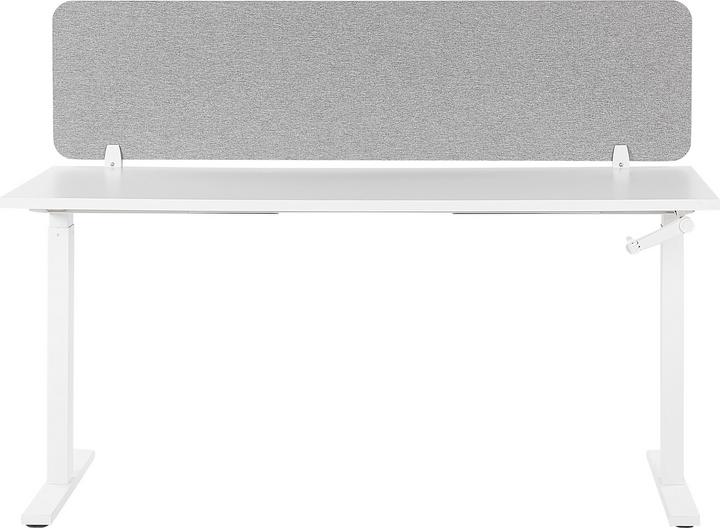 Image du produit Beliani Cloison de bureau gris clair 160 x 40 cm WALLY