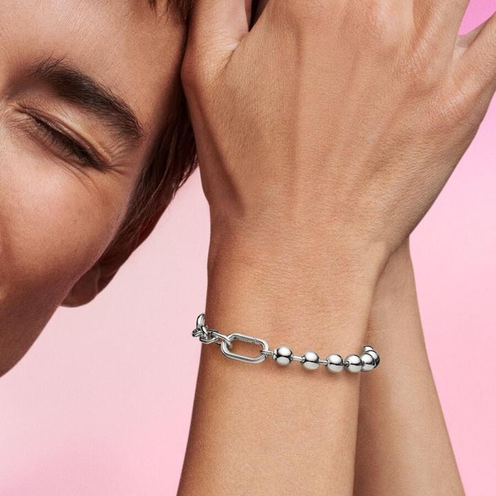 Image du produit Pandora ME Perles de métal & bracelet à maillons (16 cm, Argent sterling 925)