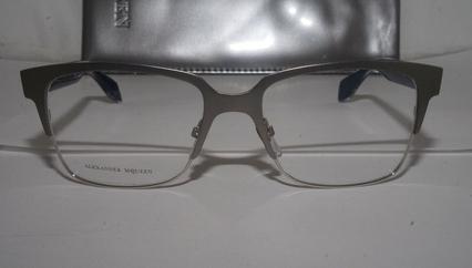 Alexander McQueen RX Glasses AMQ 4257 8SN 53 17 140 Matte Silver Black