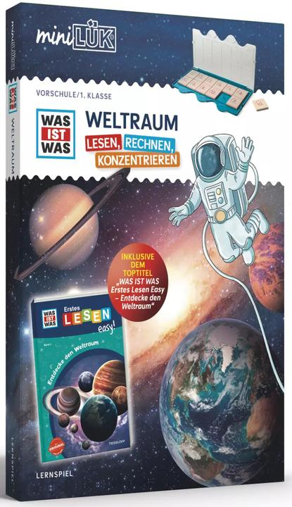 Mini LÜK miniLÜK-Set WAS IST WAS 1. Lesen+Rechnen Weltraum ab 5 (Allemand, Wibke Bierwald, Andreas Töpfer, 2023)