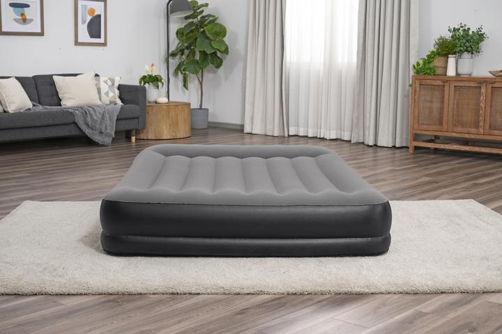 Actual product image Bestway Tritech Queen Air Mattress with Built-in USB Pump 2.03 m x 1.52 m x 36 cm