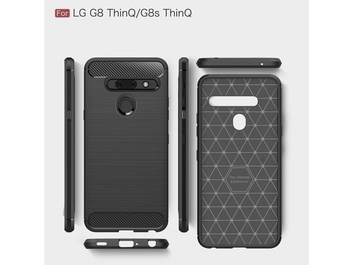 Produktbild Screenguard LG G8S ThinQ Hülle Carbon Brushed Soft TPU (LG G8s ThinQ)