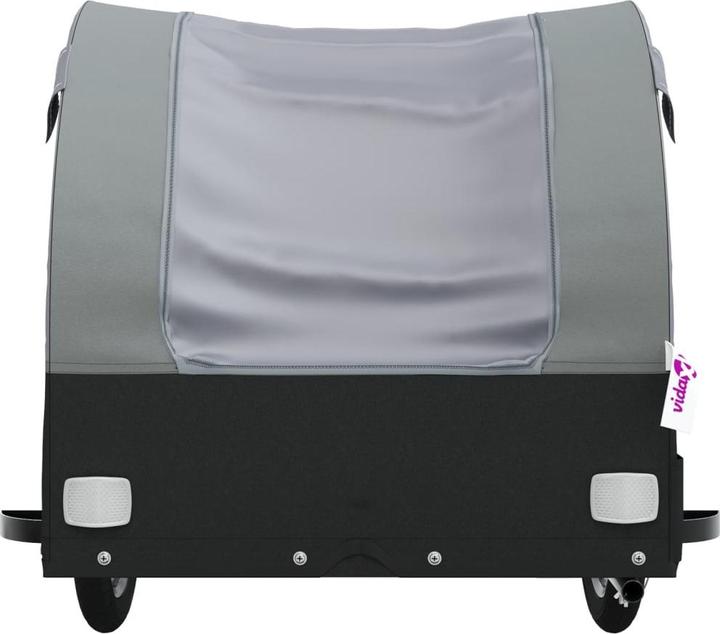 Actual product image VidaXL Fahrradanhänger Schwarz und Grau 45 kg Eisen,Farbe