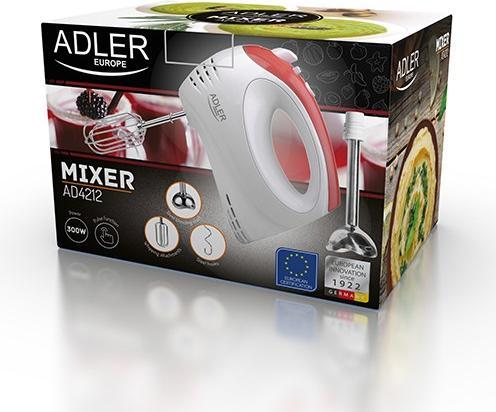 Produktbild Arix AD 4212 mixer Hand mixer Red, White (300 W)
