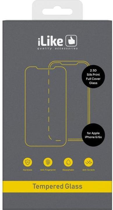 Immagine prodotto iLike iPhone 6/6S 2.5D Silk Print Full Cover di vetro (1 Pezzo/i, Apple iPhone 6)