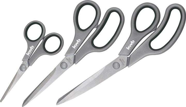 Produktbild kwb 21595 Haushaltsschere Linkshänder, Rechtshänder Schwarz (25 cm)