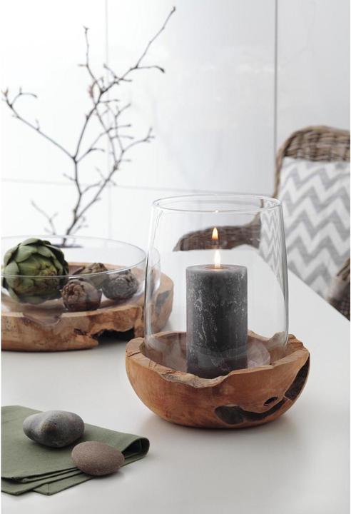 Produktbild Leonardo Windlicht Terra mit Teaksockel (2 x, 23 x 23 x 27 cm)