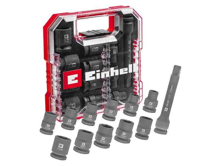 Produktbild Einhell Impact Stecknuss-Set, 109283, 12-teilig (18 mm, 15 mm, 11 mm, 21 mm, 16 mm, 12 mm, 14 mm, 17 mm, 13 mm, 19 mm, 10 mm)