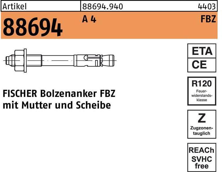 Image du produit Fischer Ancrage béton Épaisseur (50 pcs)