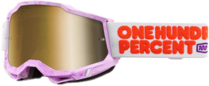 Produktbild 100% Accuri 2 Goggle Hundreds - Mirror True Gold Lens (Rosa, Mirror True Gold)