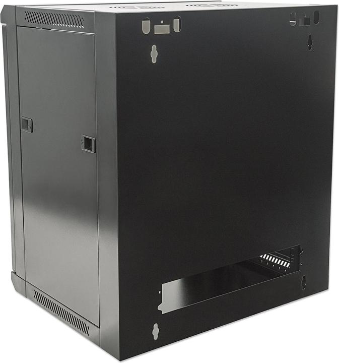 Actual product image Intellinet 19 inch wall-mounted enclosure 19" wall-mounted distributor, 9U, 450mm deep, black (9 RU, 19 inch rack)