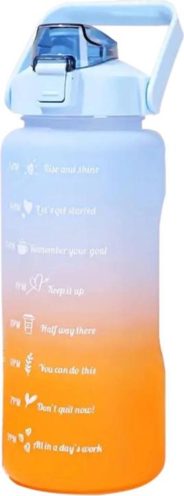 Extralink | Motivationsflasche | Wasserflasche, 2000ml, Blau-Orange, BUT-993 (2 l)