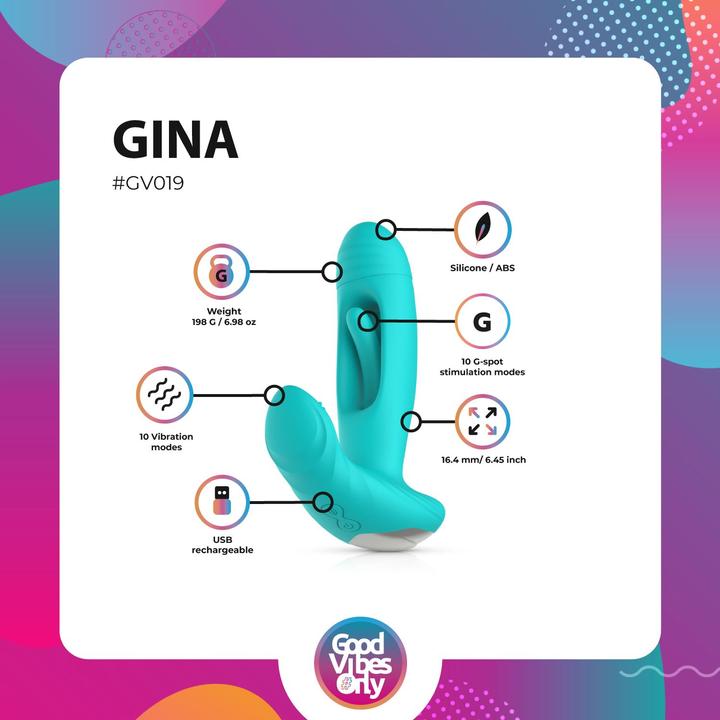 Actual product image Good Vibes Only Gina - Flapping G-spot Vibrator