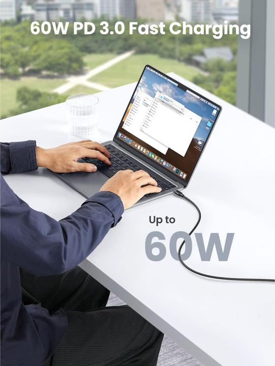 Image du produit Ugreen USB-C Power Delivery QC 3.0 20V 3A 60W (1 m, USB 2.0)