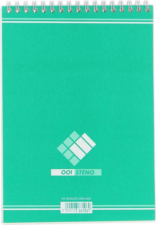 Produktbild 001bloc Stenoblock, blanko, (B)148 x (H)210 mm (A5, Blanko, Weicher Einband)