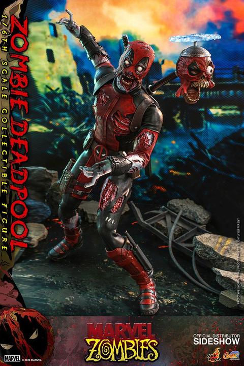 Actual product image Hot Toys Marvel Zombies "Zombie Deadpool" Comic Masterpiece Action Figure