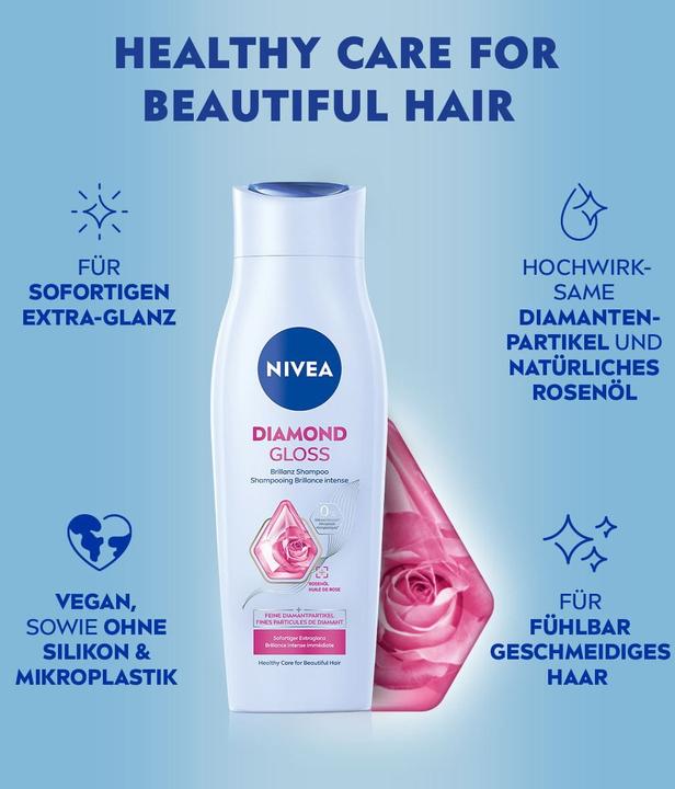 Immagine prodotto NIVEA Diamond Gloss Shampoo Fl 250 ml (250 ml, Shampoo liquido)