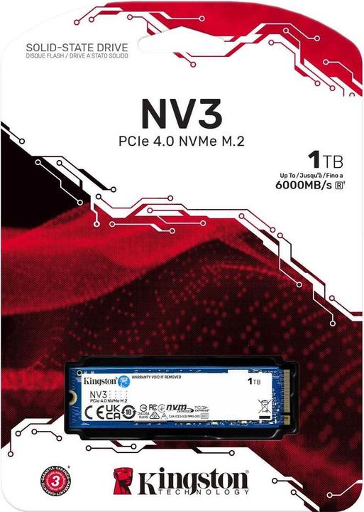 Actual product image Kingston NV3 (1000 GB, M.2 2230)