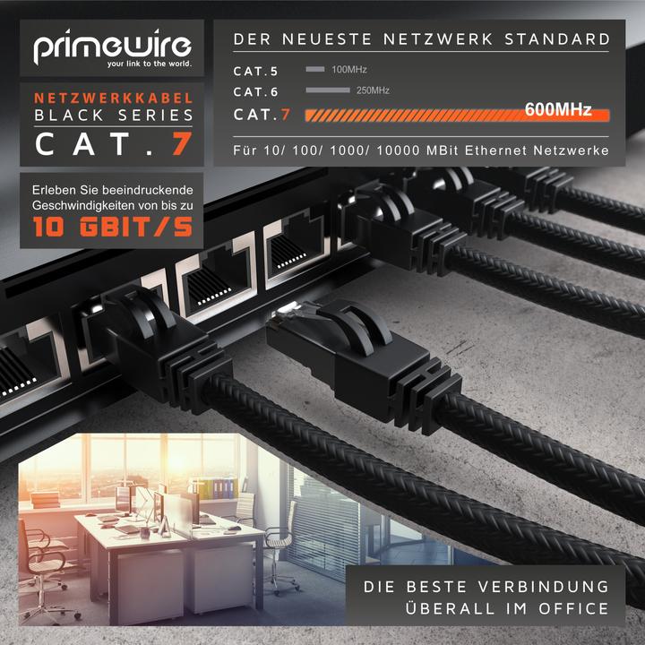 Produktbild Primewire Netzwerkkabel (S/FTP, CAT7, 10 m)
