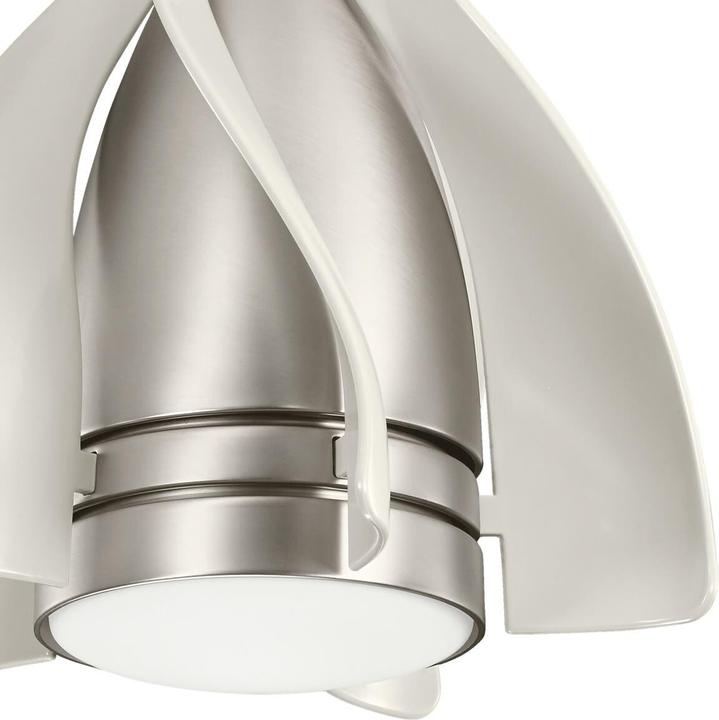 Actual product image Elstead Lighting Terna silent ceiling fan with LED light Ø38cm + remote control champagne (36 dB)