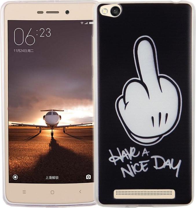 Produktbild König Design Handy Hülle für Xiaomi Redmi 3 Mittelfinger Tasche Case Cover Motiv Slim TPU Neu (Xiaomi Redmi 3)